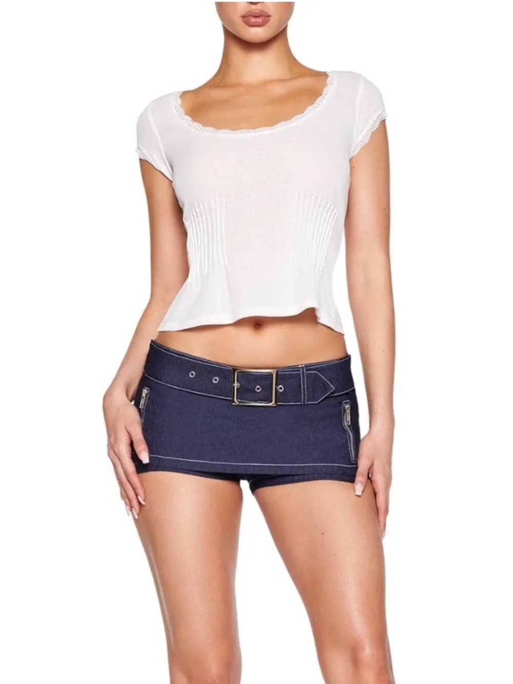 I AM GIA Marrion Denim Micro Mini Skort Size Small Dark Wash Jean Skirt